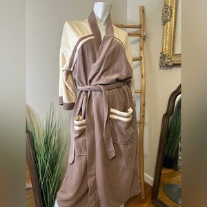 PLAYBOY Two-Tone Belted Robe One Size Fits All VINTAGE